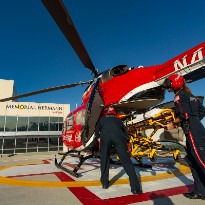 Life Flight rushing people into Memorial Hermann