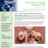 The Fetal Center Journal Winter 2018 Cover