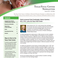 The Fetal Center Journal Summer 2013 Cover