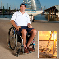 Jody Hill with yacht