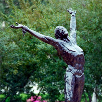 Statue reaching for the sky