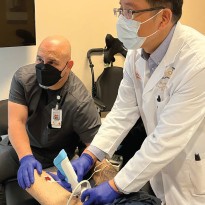 Sheng Li, MD, PhD, specialist at TIRR Memorial Hermann, is performing a groundbreaking procedure known as cryoneurolysis to treat spasticity.