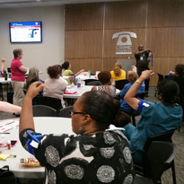 HISD Nurses Receiving Blood loss Training